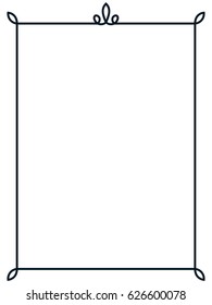 Frame border line page vector vintage simple