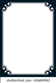 Frame border line page vector simple cover