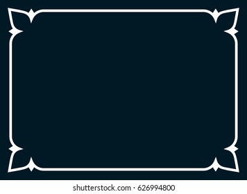 Frame border line page vector horizontal