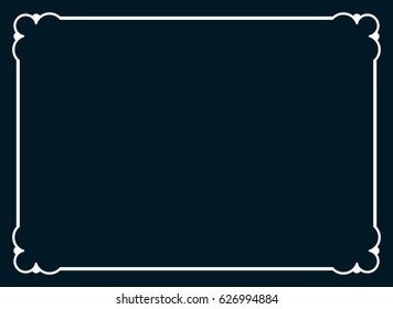 Frame border line page vector horizontal