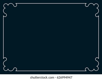 Frame border line page vector horizontal