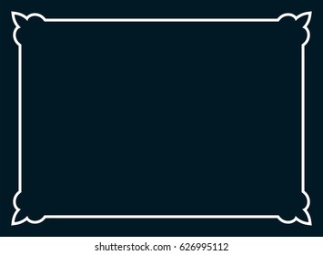 Frame border line page vector horizontal