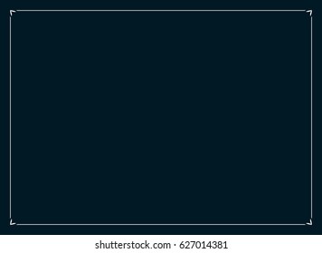 Frame border line page vector horizontal