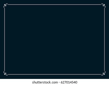 Frame border line page vector horizontal