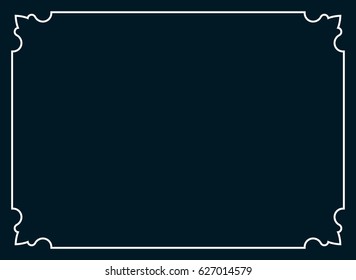 Frame border line page vector horizontal