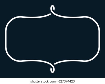 Frame border line page vector horizontal