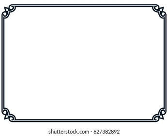 Frame border line page vector vintage simple banner