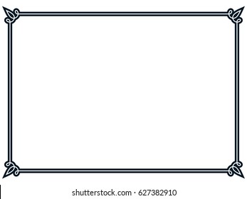 Frame border line page vector vintage simple banner