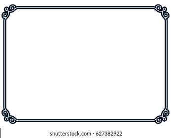 Frame border line page vector vintage simple banner