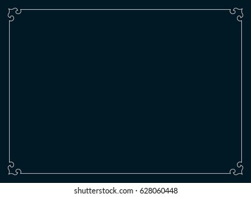 Frame border line page vector horizontal