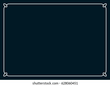 Frame border line page vector horizontal