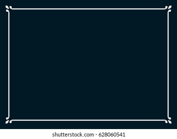 Frame border line page vector horizontal