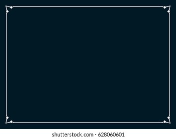 Frame border line page vector horizontal