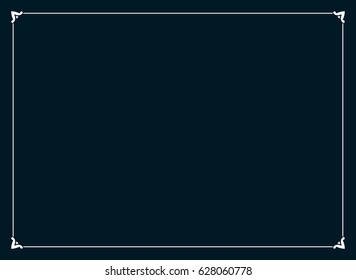 Frame border line page vector horizontal