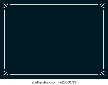 Frame border line page vector horizontal