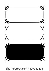 Frame border line page vector vintage simple
