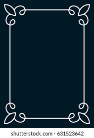 Frame border line page vector book cover