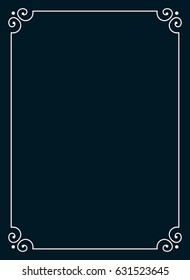 Frame border line page vector book cover