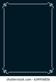 Frame border line page vector book cover