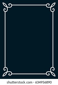 Frame border line page vector book cover