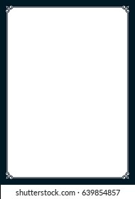 Frame border line page vector simple cover