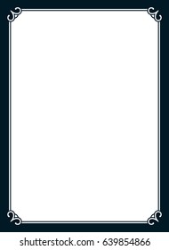 Frame border line page vector simple cover