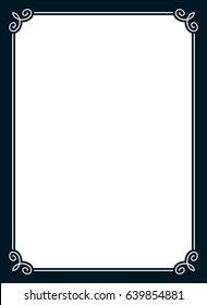 Frame border line page vector simple cover