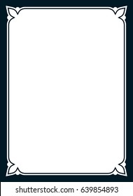 Frame border line page vector simple cover