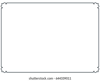 Frame border line page vector vintage simple