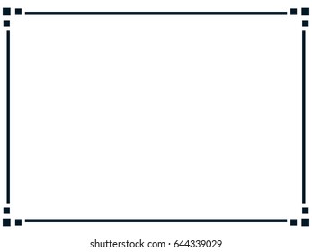 Frame border line page vector vintage simple