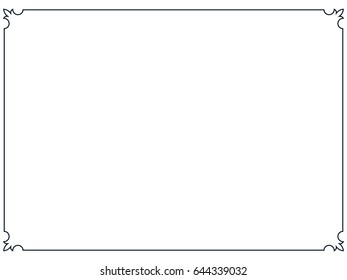 Frame border line page vector vintage simple