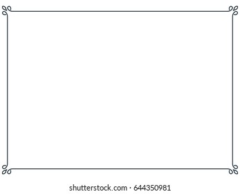 Frame border line page vector vintage simple