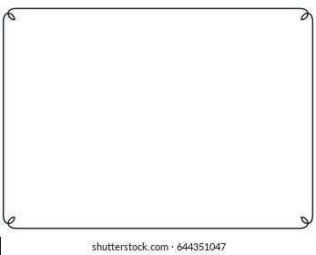 Frame border line page vector vintage simple
