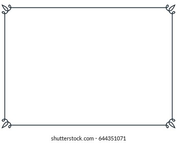 Frame border line page vector vintage simple