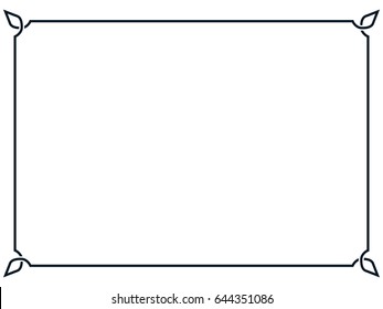 Frame border line page vector vintage simple