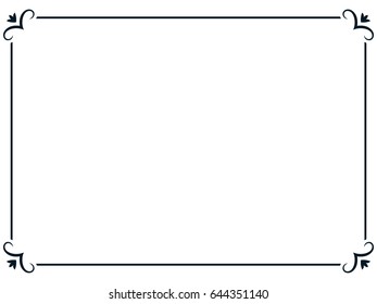 Frame border line page vector vintage simple