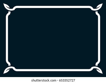 Frame border line page vector horizontal