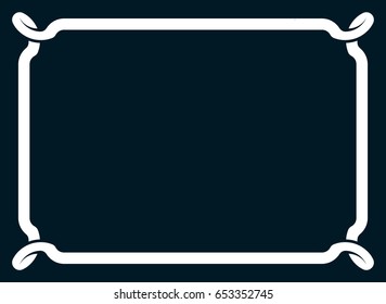 Frame border line page vector horizontal