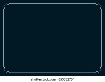 Frame border line page vector horizontal