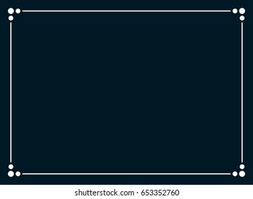 Frame border line page vector horizontal