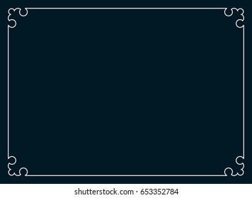 Frame border line page vector horizontal