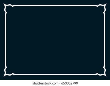 Frame border line page vector horizontal