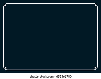 Frame border line page vector horizontal