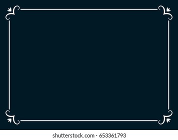 Frame border line page vector horizontal