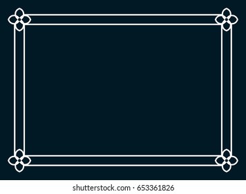 Frame border line page vector horizontal