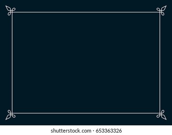 Frame border line page vector horizontal