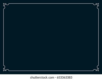 Frame border line page vector horizontal