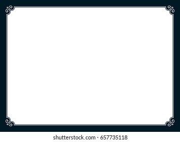 Frame Border Line Page Vector Simple Banner