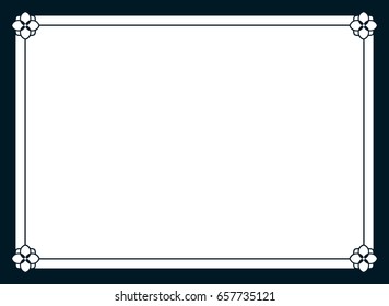 Frame border line page vector simple banner