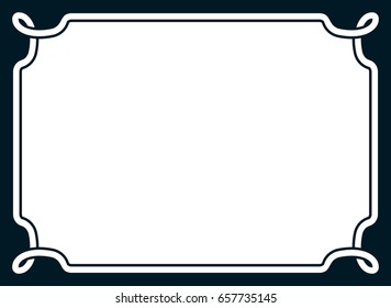 Frame border line page vector simple banner